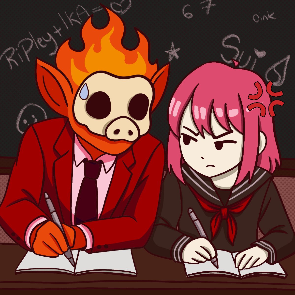 Pssst Ika-chan... please let me see the answers 👉👈