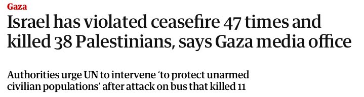 Every single accusation of the bloodthirsty settlers is a confession, manufacturing consent for more killing of civilians.

Palestinians have died during the ceasefire, but Hamas didn't launch a single attack &amp; handed the hostages as agreed.

Israel gave a call to Trump after he