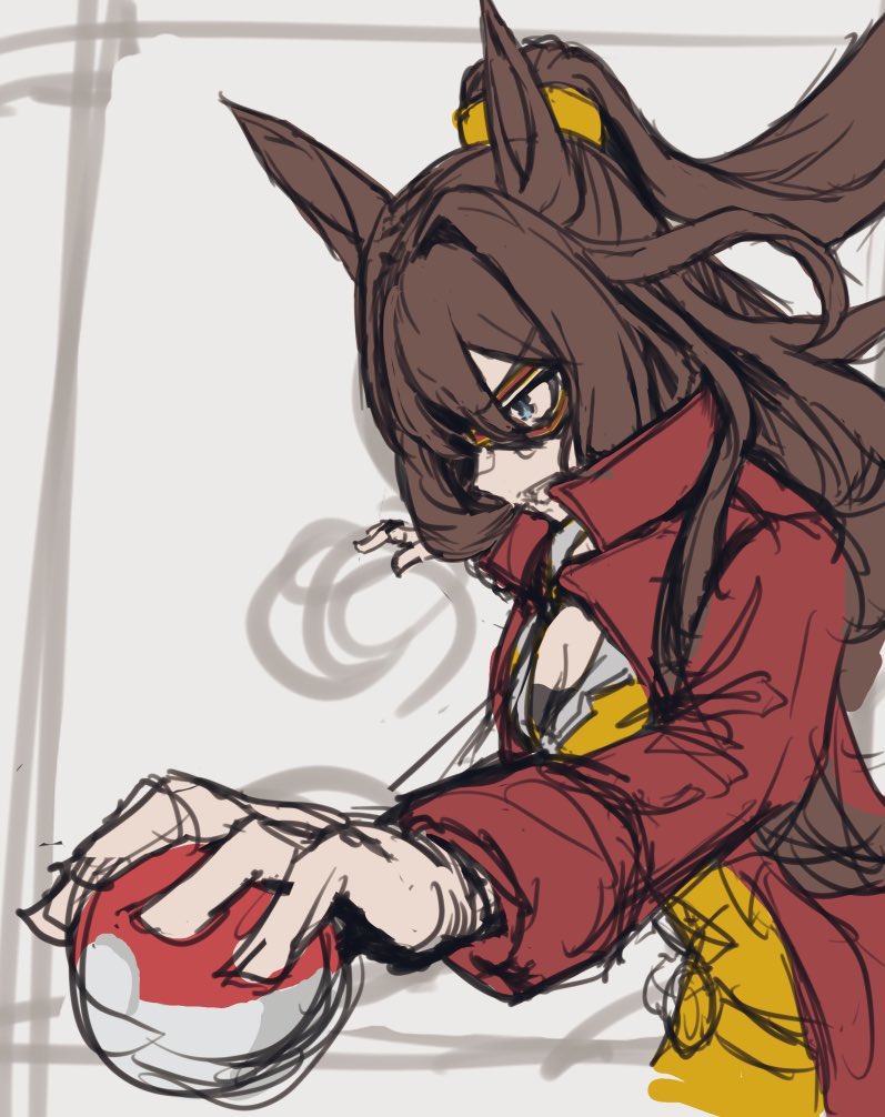 エルコンドルパサー(ウマ娘) 「うおー、描くぞー!!!」|逢坂カナメ@私は推しの限定ストーリーを見逃しましたのイラスト