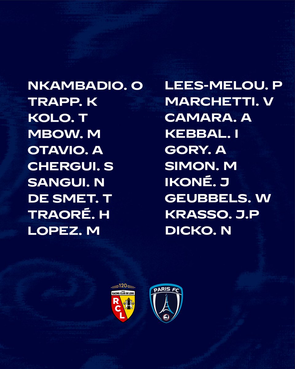 𝑳𝒆 𝒈𝒓𝒐𝒖𝒑𝒆 ✅

Voici les 20 joueurs convoqués par Stéphane Gilli et son staff pour le déplacement chez les Sang et Or ⚡️

🔵⚪️ #CertifiéParis #ParisFC | #RCLPFC
