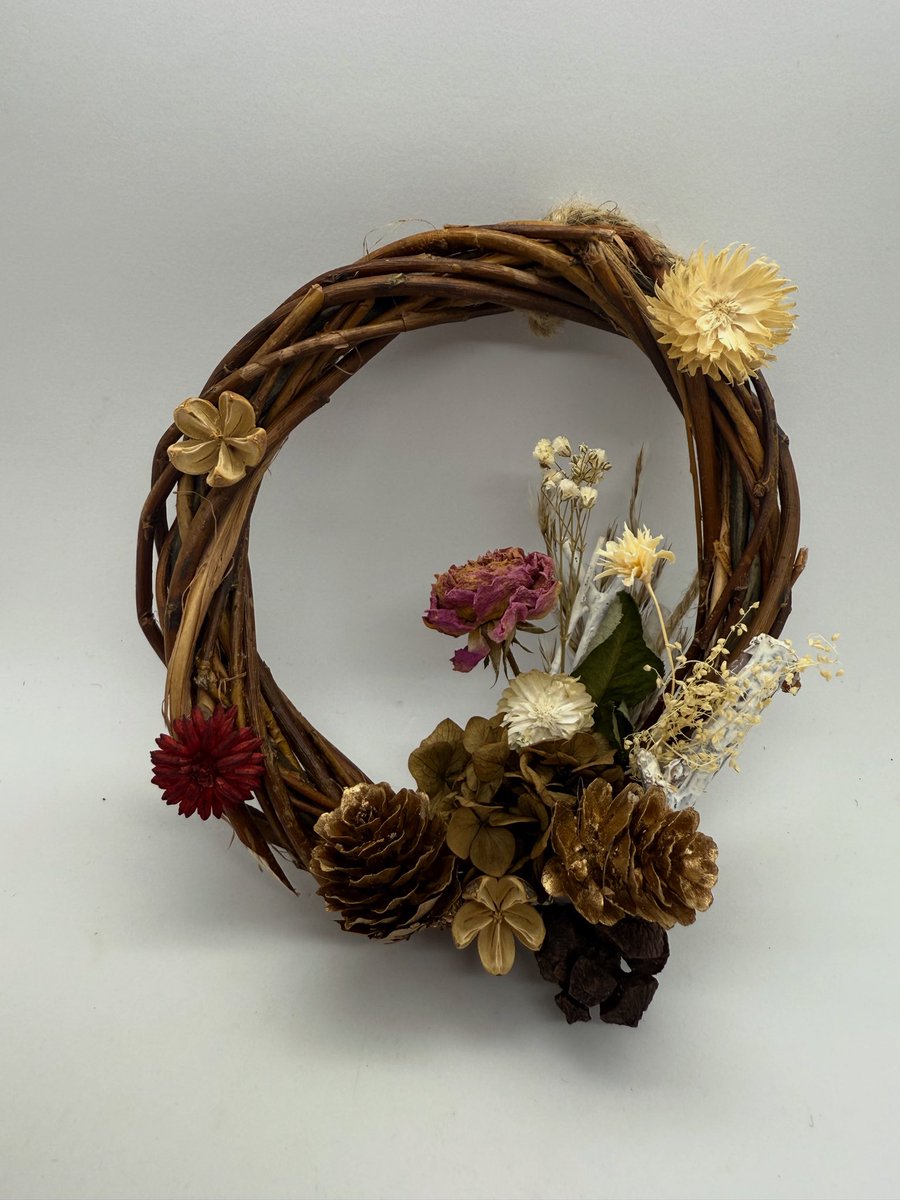 ドライフラワーリース