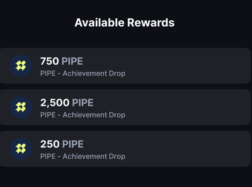 Fat Cat ๐ฑ (@fatdiabeticcat) on Twitter photo ๐ฅ <a href="/Backpack/">Backpack ๐</a> keeps giving free money just for trading ๐งฑ
Last week I traded PIPE with ~$1M total volume.
Today I got:
๐ฐ 3,500 PIPE ($420)
โจ +1,377 Backpack Points
And the cherry on top?
PIPE pumped from $0.05 โ $0.12 ๐คฏ
Lucky or just early ๐ผ
Big thanks to <a href="/armaniferrante/">Armani Ferrante</a> ๐ฅ <a href="/Backpack/">Backpack ๐</a> keeps giving free money just for trading ๐งฑ
Last week I traded PIPE with ~$1M total volume.
Today I got:
๐ฐ 3,500 PIPE ($420)
โจ +1,377 Backpack Points
And the cherry on top?
PIPE pumped from $0.05 โ $0.12 ๐คฏ
Lucky or just early ๐ผ
Big thanks to <a href="/armaniferrante/">Armani Ferrante</a>