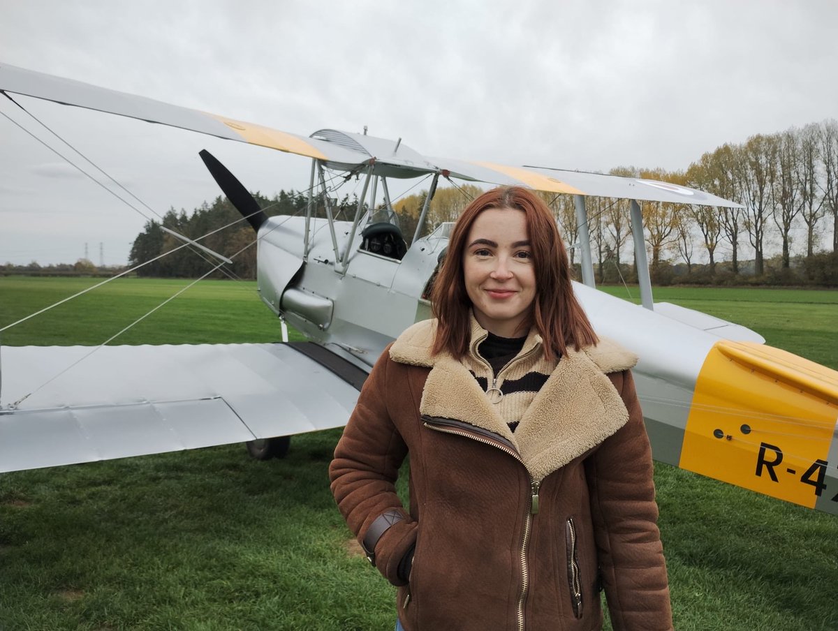 dragongirl94's tweet photo. Tigermoth solo yesterday afternoon. Thank you so much to everyone who let me fly it.
#taildragger #tigermoth #flying https://t.co/owJIpAeEz0