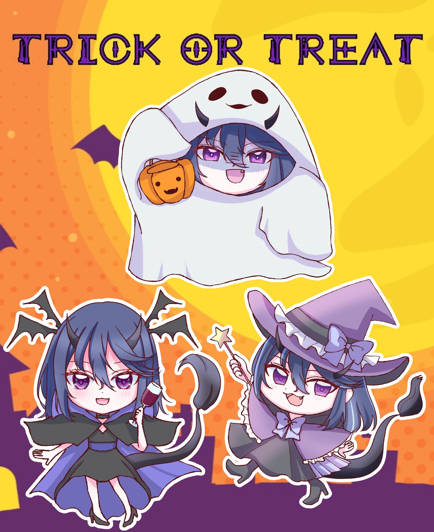 S*e様 ハロウィン 鬼っちイラスト アート