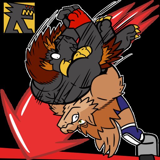 <a href="/CraftyCCoyote/">Crafty Coyote</a> is not done with me apparently, that top corner suplex is gonna hurt. 
#Fanart