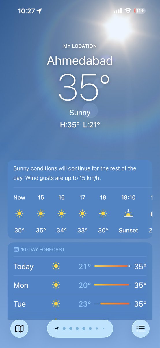 Update, bohot garmi hai!