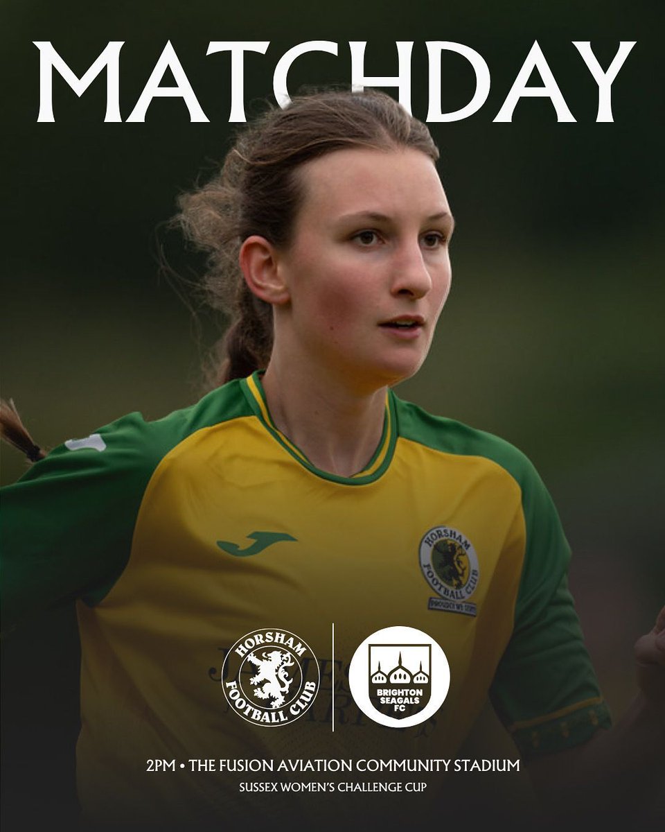 Hornets vs Seagals — TODAY at The Fusion Aviation Community Stadium. Come down to support our Women’s side in the Sussex Women’s Challenge Cup 💛💚