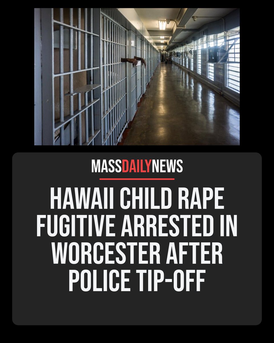 NEW: A fugitive wanted for horrific child rape charges in Hawaii has been apprehended in Worcester after a crucial tip-off. 

Kuamo`o now faces multiple serious allegations, marking a significant law enforcement victory.

Full story: massdailynews.com/2025/10/19/haw…