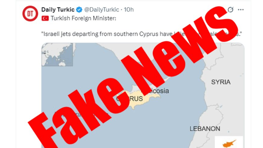 BabakTaghvaee1's tweet image. #Breaking: A New anti-#Cyprus fake news has been created by #Turkish Foreign Minister, Hakan Fidan. He falsely claims that the #Israeli Air Force used airports in #Cyprus to carry out airstrikes against #Hamas in #Gaza. This is completely false — Israel has ample airbases of its…