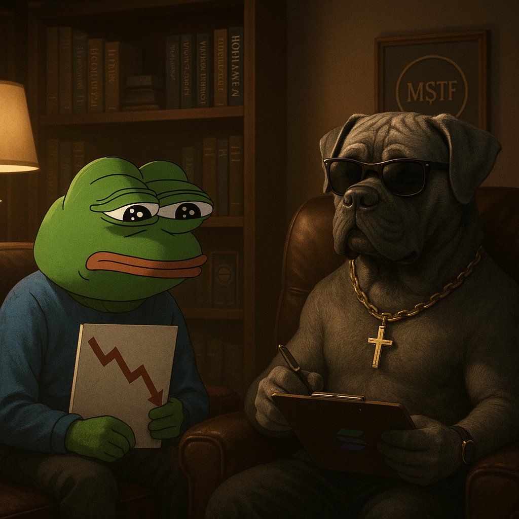 MSSTFcoin's tweet image. 🐾 “So tell me, when did you first start panic-selling?” 🐕📉

#MSTF #Solana #memecoin #TheDoghouse #Pepe #CryptoTherapy