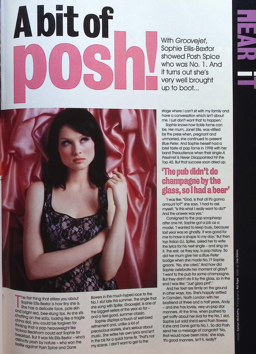 TvDidYouSee's tweet image. From 18 October 2000 - More! magazine
LIKELY LADS - Not only are they TV's hottest pair, but #AntAndDec are best mates - and sound blokes to boot. Just what makes them so damn cool?
A BIT OF POSH! With Groovejet, #SophieEllisBextor showed Posh Spice who was No. 1!