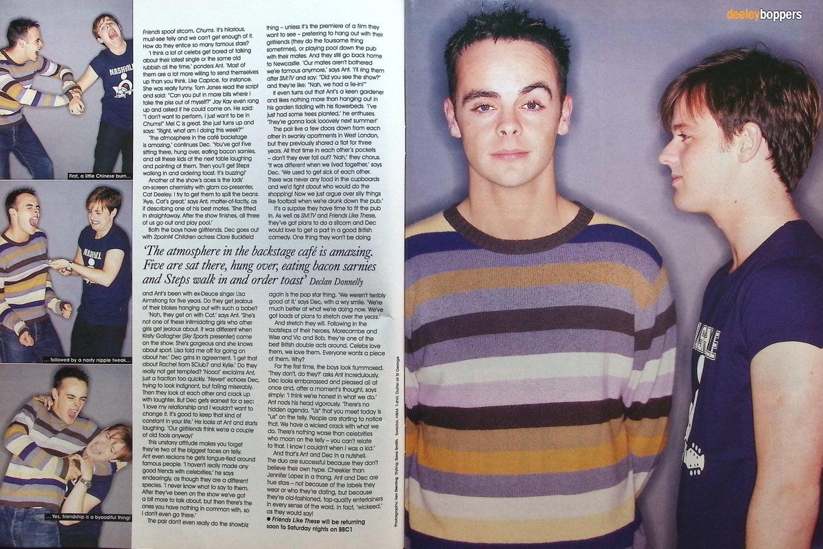 TvDidYouSee's tweet image. From 18 October 2000 - More! magazine
LIKELY LADS - Not only are they TV's hottest pair, but #AntAndDec are best mates - and sound blokes to boot. Just what makes them so damn cool?
A BIT OF POSH! With Groovejet, #SophieEllisBextor showed Posh Spice who was No. 1!