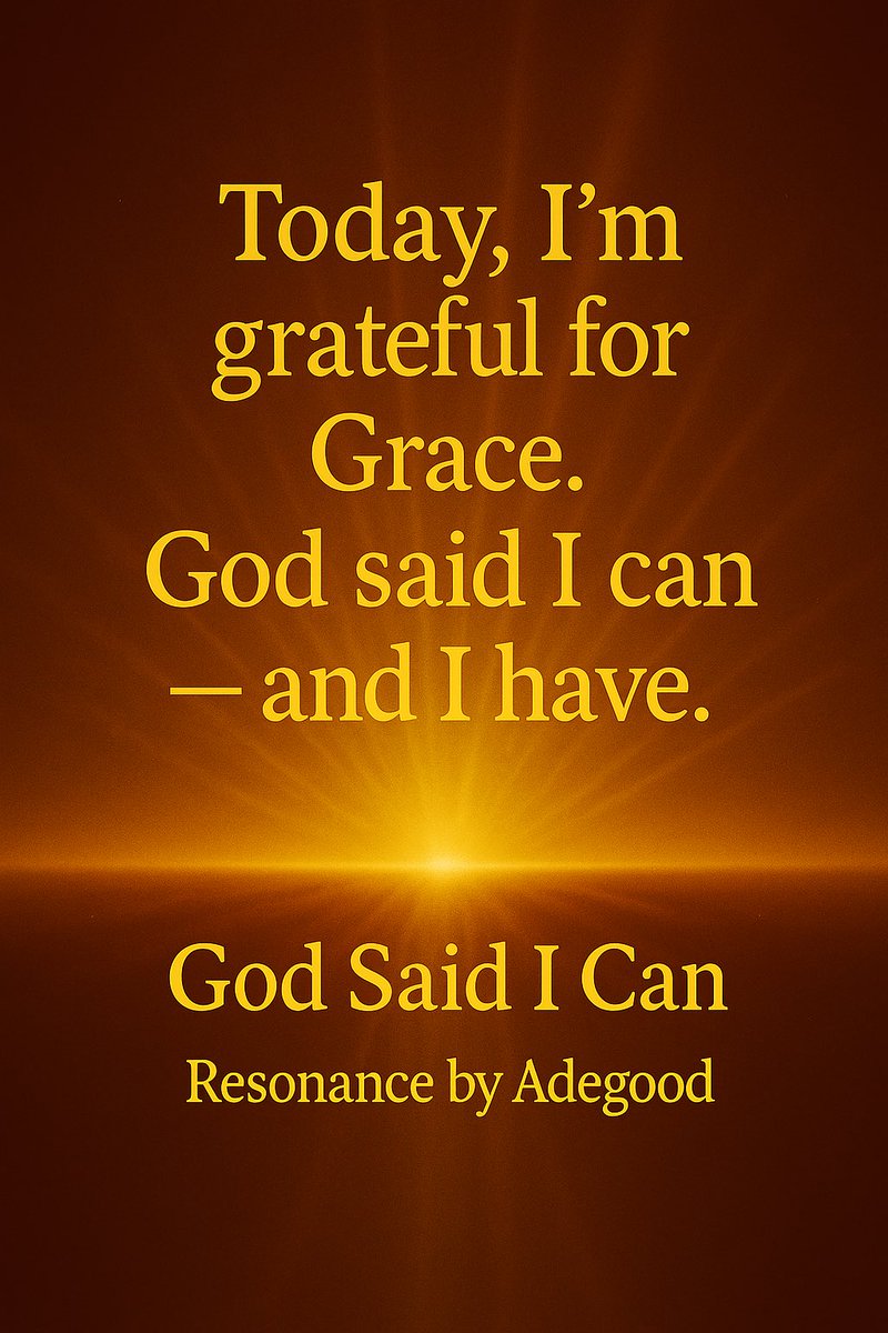 Sunday gratitude 🌅✨
Everything you’ve overcome this week is proof that God’s word still stands.
He said you can — and look, you did. 🙏🏽

🎶 God Said I Can — Resonance by Adegood
👉🏽 youtu.be/aaqhJE5Z7v8

#GodSaidICan #ResonanceByAdegood #Faith #Gratitude #SundayBlessings