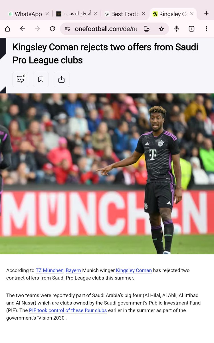 خاف الله من الكذب؟
رفض #كومان يجي ذيك الصيفيه ويبي يستمر ومفاوضكم شاف مافيه جديه منه وسحب العرض

و #فيليكس جمهوركم رفضوه
وسوو هاشتاق #فيليكس_مرفوض_يابن_نافل ومفاوضكم تراجع لما رفضه الجمهور  وراح لخيار #نيمار
مفاوضكم فاشل بلاكم فيكم
⭕ ولا تنسى ان هناك ملكان يسجلان كل صادرة وواردة