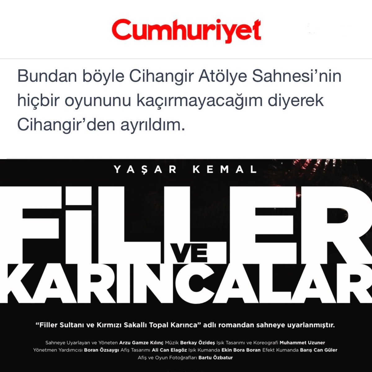 Sevgili <a href="/zeyneporaltwit/">Zeynep Oral</a> Filler ve Karıncalar’ı köşesine taşımış🎉 
Çok teşekkürler🙏🏻🧡

cumhuriyet.com.tr/yazarlar/zeyne…