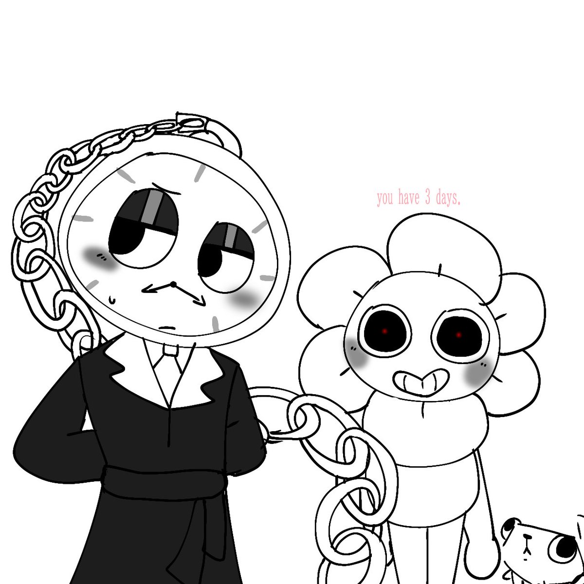 my_housewad's tweet image. can he lock the fuck in? #dandysworld #flowerclock #dandysworldfanart