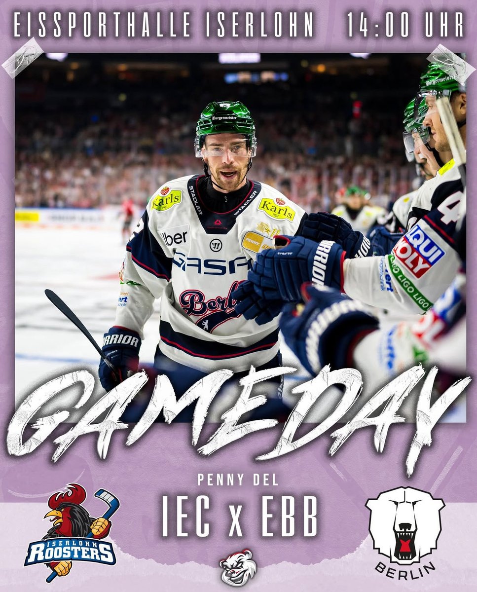 14 Uhr treten unserer Eisbären in Iserlohn an! Wird es der sechste Sieg in Folge?

Wir wünschen euch viel Freude beim Verfolgen der Partie!😌🙏

📸:City-press GmbH