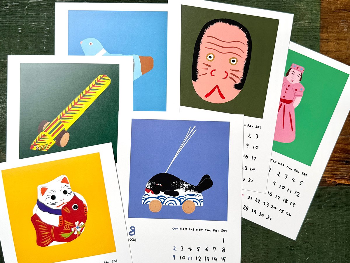 多田玲子 おちゃめでのんきなカレンダー2026 <a href="/Tadarrrrr/">Tada Reiko</a> 
佐々木一澄 郷土玩具カレンダー2026
<a href="/kazutosasakikaz/">佐々木 一澄</a>
uresica.net/?category_id=6…