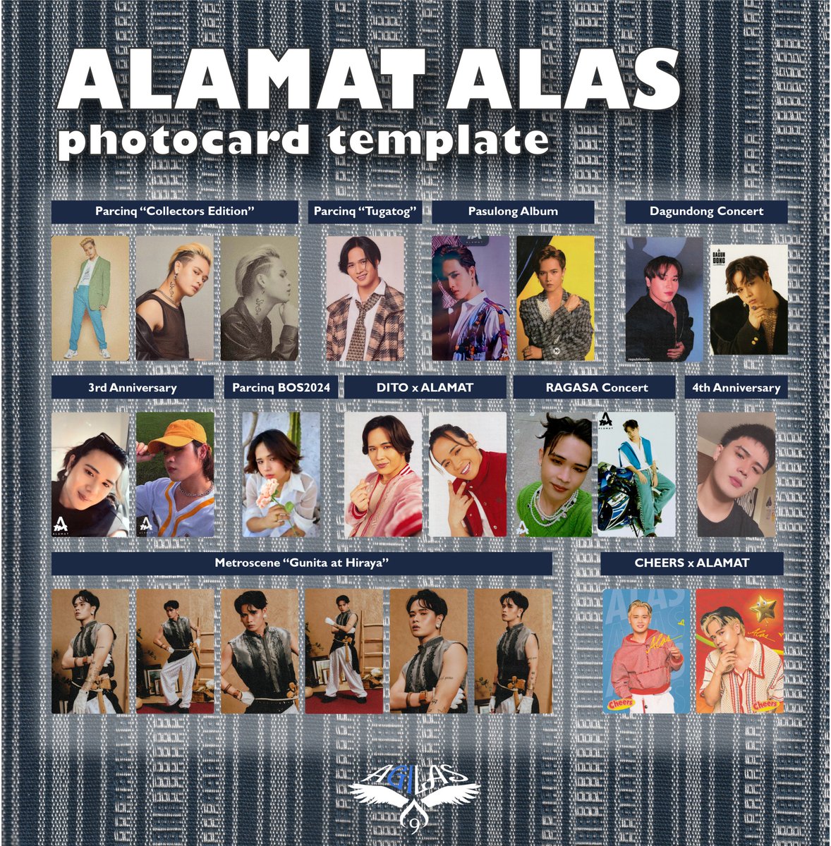 aGILASniALAS's tweet image. #ALAMAT_ALAS OFFICIAL PHOTOCARD TEMPLATE🪟✨

Blue Sineluan Birey-Birey weave ng mga Yakan ang background ng ating Purok 9⃣ kapitan 🔹🔷