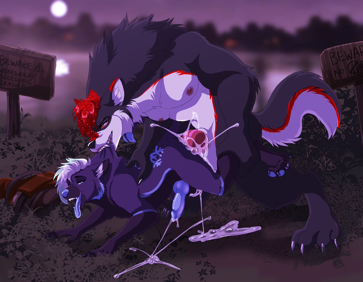 ZalioAD's tweet photo. Beware of the Werewolf breeding season~

Got those amazing art pieces with my amazing partner @KryptWolf ~ ♥️💜✨

And a Huge shoutout to @LawkieDoge for the amazing work!! 

This is my first art piece and I can’t express how happy I am with the result 🥹♥️🔥

(CW: EXCESSIVE CUM) https://t.co/byzNzSjcKd