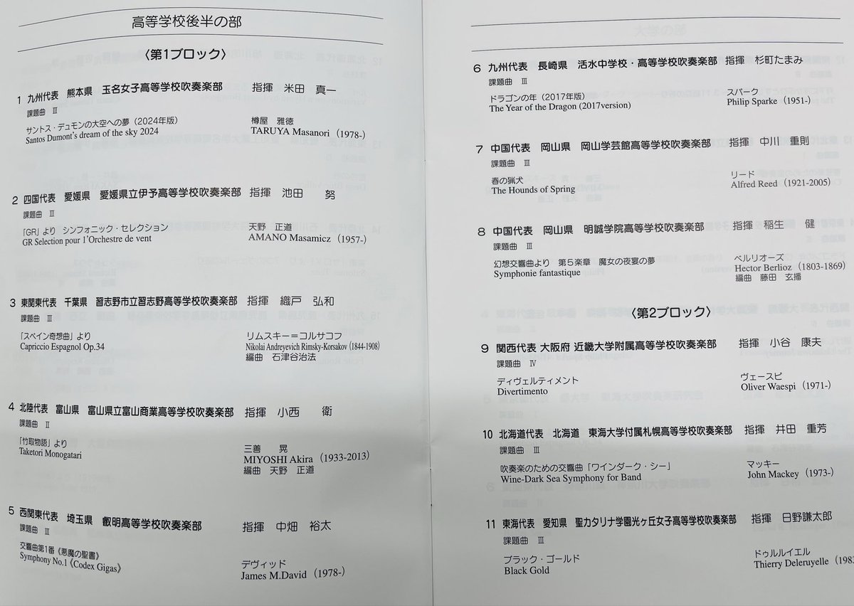 9rq9mKvSKzn7dMN's tweet image. 全日本吹奏楽コンクール
高校A前半第ニと後半第一の15校
細やかな幕総から始まり立体感のある大阪桐蔭、話題の明成 松陽 玉名 習志野 初登場の凄い演奏叡明 活水 そして終わって欲しくなかった学芸館など それぞれに工夫がある
あゝ幸せな時間でした 有難うございました