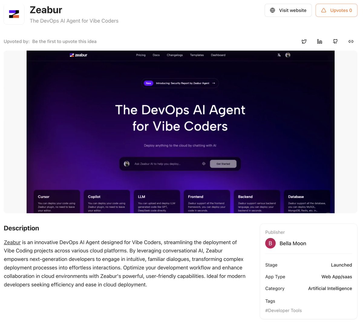 ideakilncom's tweet image. ⚙️ Zeabur
Your DevOps AI Agent - deploy by chatting.
💬 Deploy apps to any cloud with natural language
🧠 Automate backend, frontend & database setup
🚀 Streamline workflows for modern developers
👉 ideakiln.com/ideas/zeabur
#AI #DevOps #DeveloperTools #buildinpublic