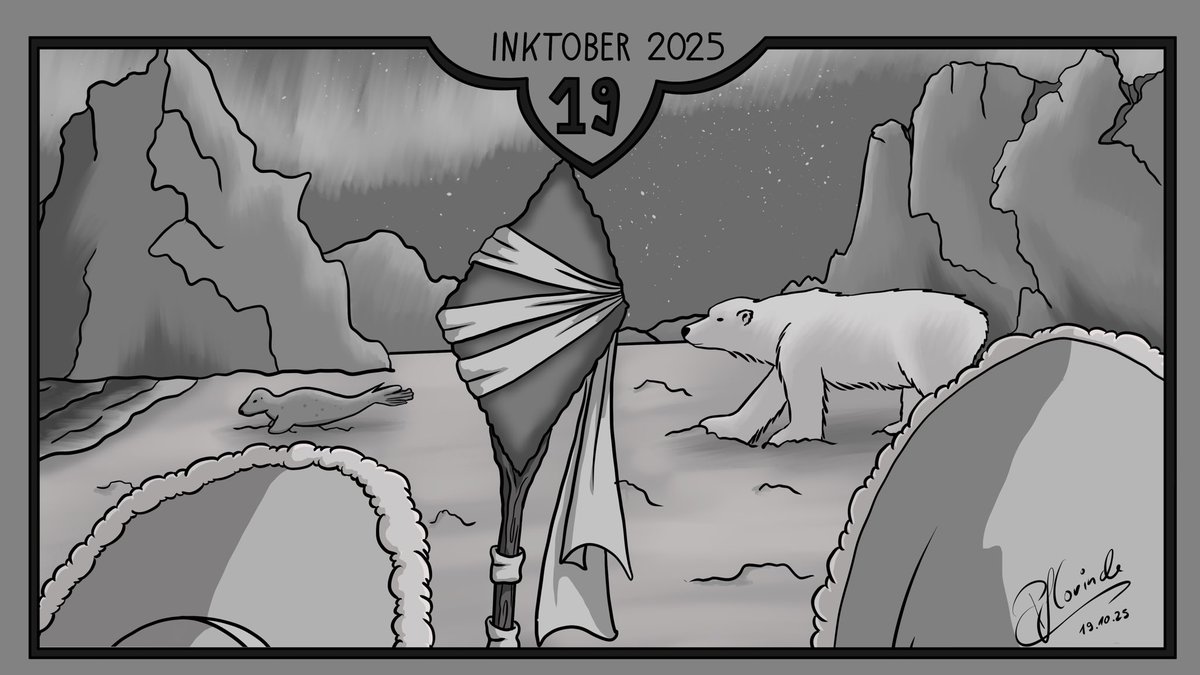 Gut das wir uns darauf vorbereitet sind Tag 19 vom #inktober #inktober2025 #inktoberday19 #inktober2025day19arctic #inktober2025arctic #art #artwork #artist #drawing #draw #paint #painting #digitalart #digitaldrawing #digitalartwork #digitalartist #comic #comicbookart #comics