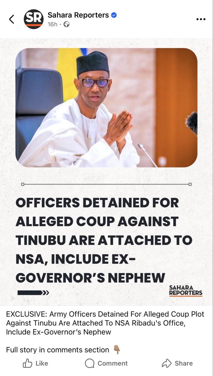 Melanated0147's tweet photo. Denial, Arrests, and ‘Routine Discipline’: What’s Really Happening in Nigeria?

First they said it was “fake news.”
Then Sahara Reporters mentioned arrests.
Now BBC confirms 16 officers are under investigation. So which one should Nigerians believe, the denial or the discipline? https://t.co/UZGpxbaQaA