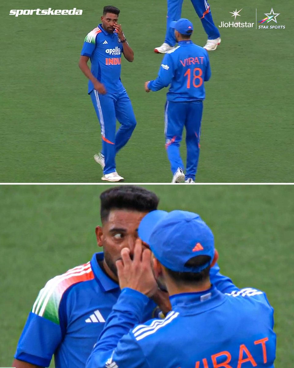 Sportskeeda's tweet image. Watching Mohammed Siraj and Virat Kohli together in the field is pure joy! 🇮🇳❤️

#MohammedSiraj #AUSvIND #ODIs #Sportskeeda