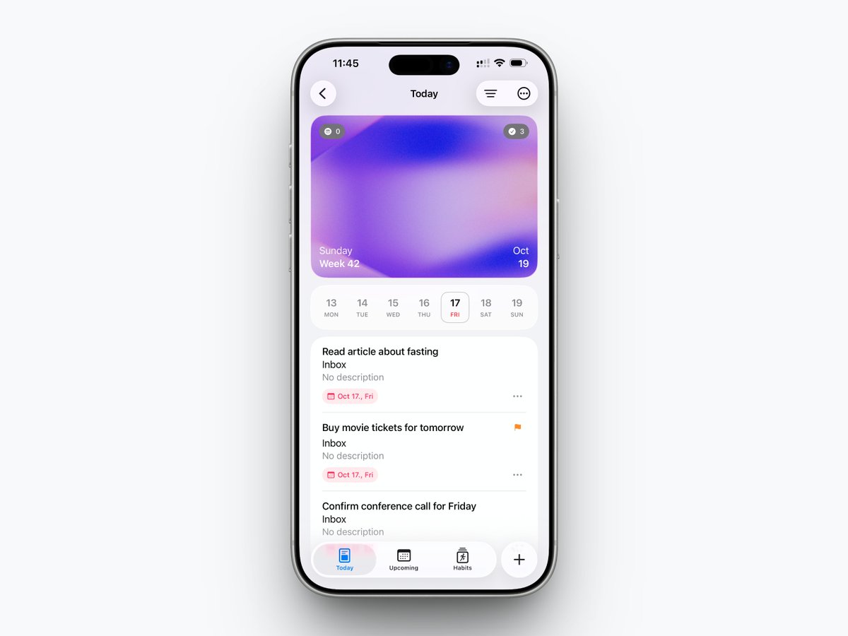 tryTodayApp's tweet image. In the next update, you’ll be able to choose between the classic and compact task layouts 👀