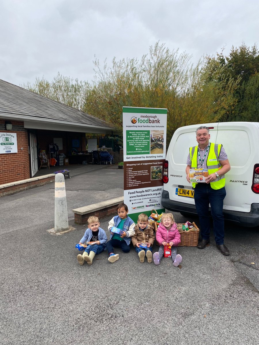 MexboroFoodbank's tweet image. Huge thanks to Little Einsteins Day Nursery Ltd - Denaby for recent Harvest Festival donation collected via @FoodAWARE  🎉❤️👇
Essential supplies will help us support local people/families less fortunate in Mexborough, Denaby &amp;amp; Conisbrough in #CostOfLivingCrisis

@PostcodeLottery