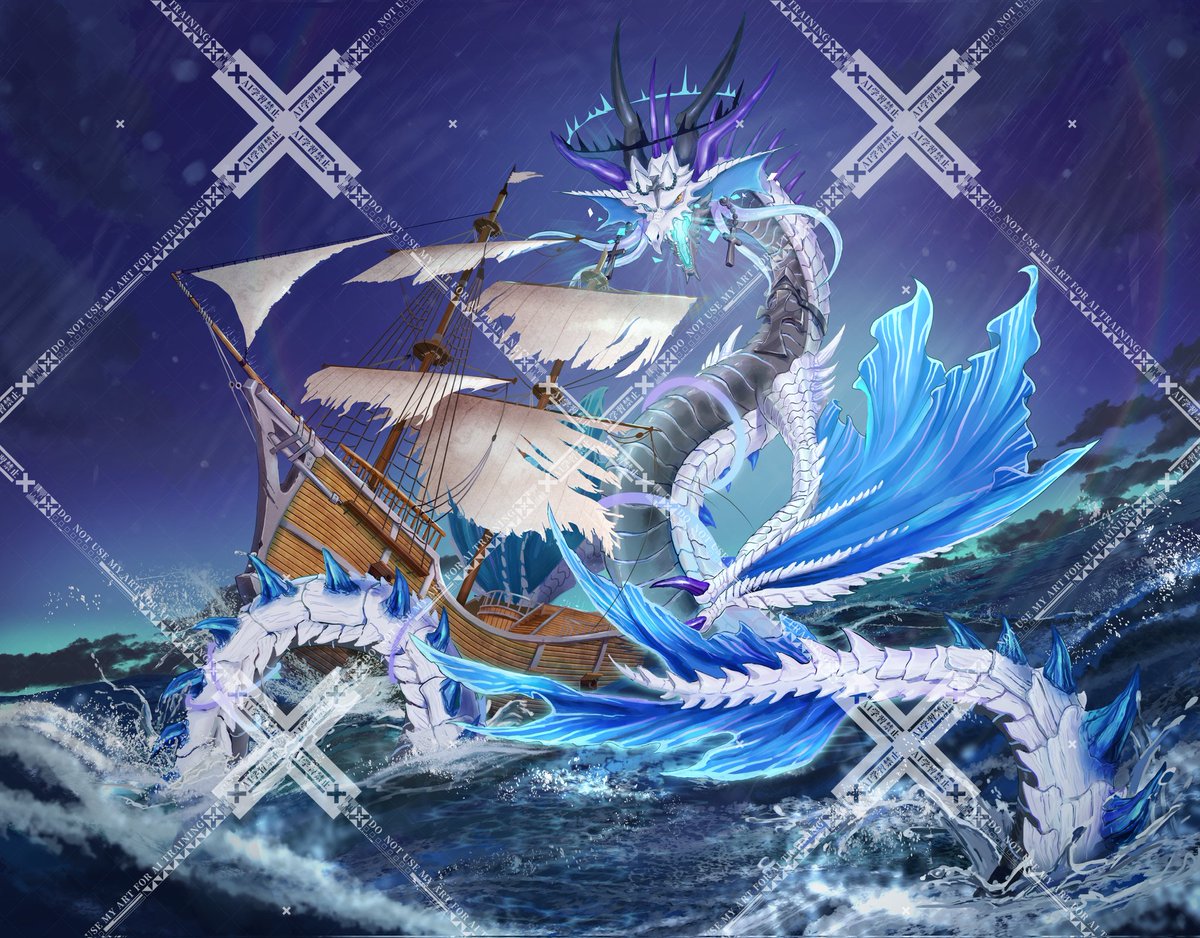 #パネル開け達成 
 #1枚絵公開 

イラスト・デザイン▶らぎ様<a href="/fb_vkg/">らぎ</a>

╭━━━━━━━━━━━━━╮
　相棒のリヴァイアサン！
╰━━━━━━ｖ━━━━━━╯

最高な1枚絵ありがとうございますm(*_ _)m