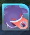 The icon of Gengar with his mega stone it's really very funny