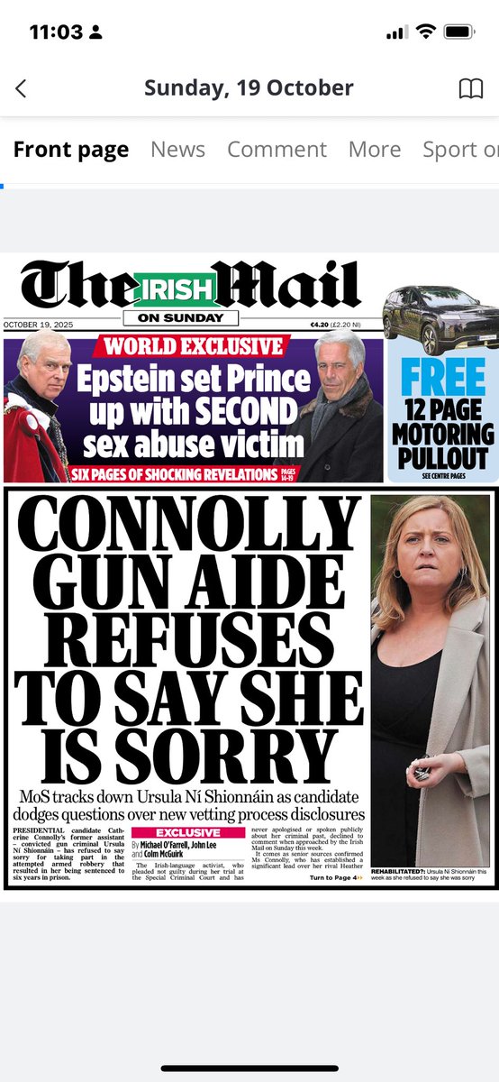 JohnEdwardLee's tweet photo. 🔴Further revelations about a criminal subversive in Irish Parliament. 
🔴Further revelations about an English Prince 
Investigative journalism at its best ⁦@IrishMailSunday⁩ 

https://t.co/iU6wGBZ0TF https://t.co/BTCrs8vZi7