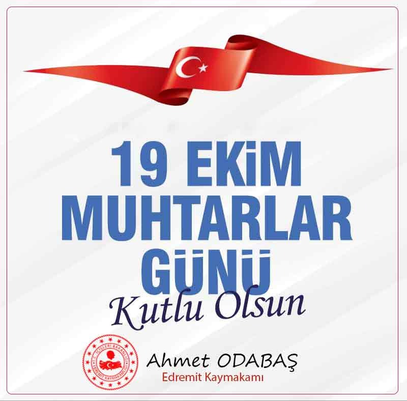 Büyük bir gayret, sorumluluk ve fedakârlıkla görev yapan tüm muhtarlarımızın 19 Ekim “Muhtarlar Günü”nü  kutlu olsun.
#muhtarlargünü