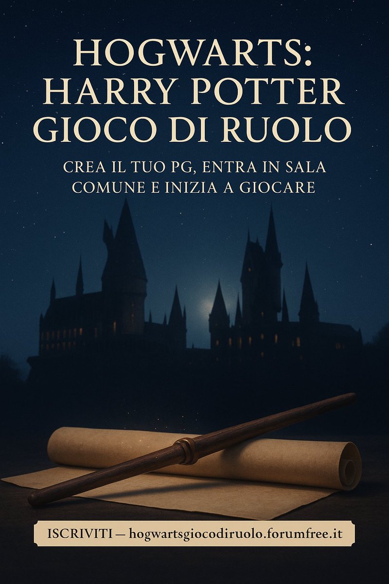 Hogwarts_GDR's tweet photo. ✨ Benvenuti su Hogwarts: Harry Potter Gioco di Ruolo!
Iscriviti 👉 https://t.co/8gwBpwGqBI
Crea il PG, entra in Sala Comune e inizia a giocare. Community italiana, anche da mobile. https://t.co/jaZo8ERp0A