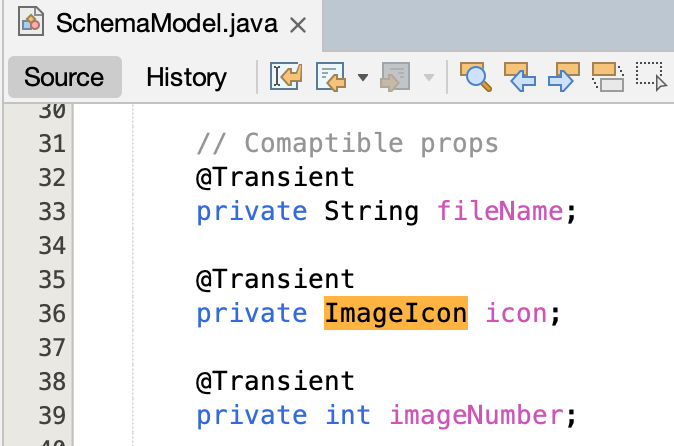 air_h_128k_ilI's tweet image. Java17 対応だが、モジュールの制約で ImageIcon が引っかかってしまうのが原因。引っかからないように工夫するのが簡単だが、この変数を使わないという解決策もある。
特にサーバにおいては、V(iew) のパーツが混入しているのは設計的に筋悪だし、Transient で定義されているのでなくしても問題ない