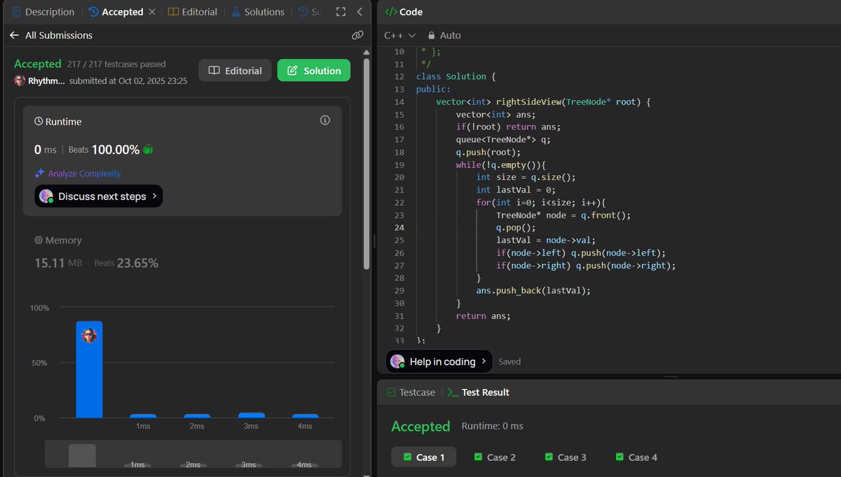 RKJ181578's tweet image. 🎯 Day 96-100 of #100DaysOfCode 🚀
So, finished with Exams plus done with my 100 Days of Code challenge!! 🏆
Thanks to @ApnacollegeX @ShradhaKhapra_ Ma'am ❤️🔥 for the guidance...
will keep doing hard work plus revision ✌️
#letsconnect 🤝
#DSA #DP #AIML #CodingJourney 🙌