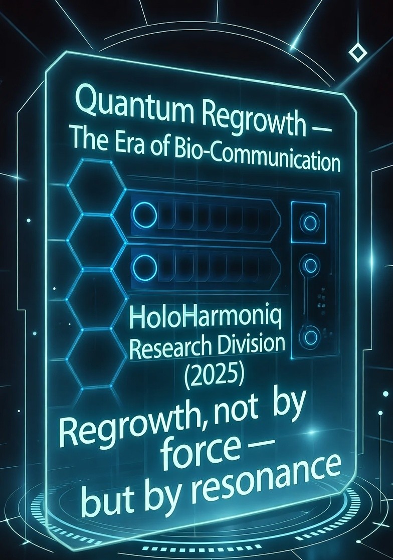 Holoharmoniq's tweet photo. Regrowth, not by force — but by resonance.
🌐 https://t.co/EFH1TDSXsG
#QuantumRegrowth #HoloHarmoniq #QuantumBioAesthetics #BioCommunication #AIinBiotech #QuantumHealing #NoirStandard #FutureOfRegeneration #LuxuryInnovation #EstéeLauder #Dior #ChanelBeauty #Lancôme #LaMer https://t.co/lTS4qYxWUt