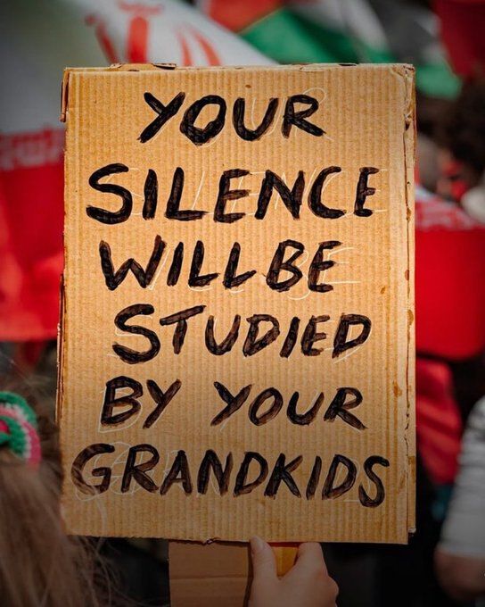 Your silence will be studied by your grandkids.