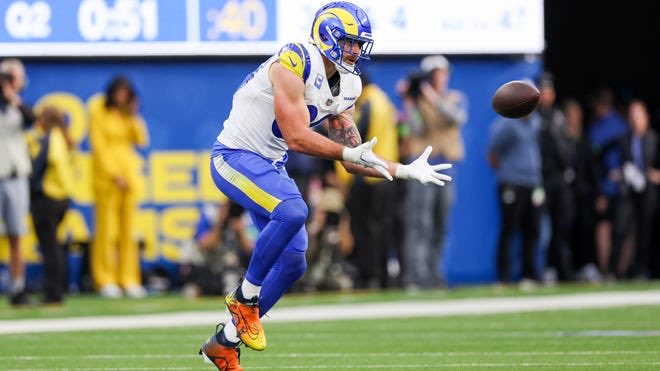 DaPropGang's tweet photo. Tyler Higbee for 27+ Receiving Yards

With Puka out, Adams and crew will have to pick up the slack. Tight Ends are safety blankets for QBs without their go to WR1. Expect Stafford to use Higbee to move the chains in clutch situations. ❤️ if this goes✅‼️ https://t.co/Wt8fanTWtd
