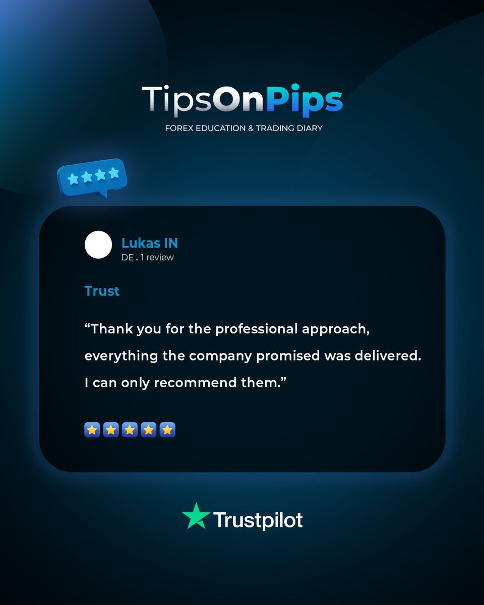 tipsonpips_'s tweet image. Trust is earned, not claimed. 

We&apos;re proud to deliver exactly what we promise — with results that speak for themselves. 

Thank you, Lukas, for your trust and kind words! 🙏

#forex #TipsOnPips #forexeducation #gold #XAUUSD #forextrading