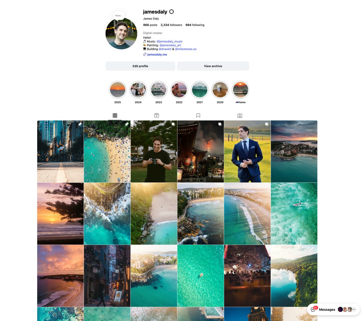 Instagram finally broke out of their 3 column, small width desktop layout!