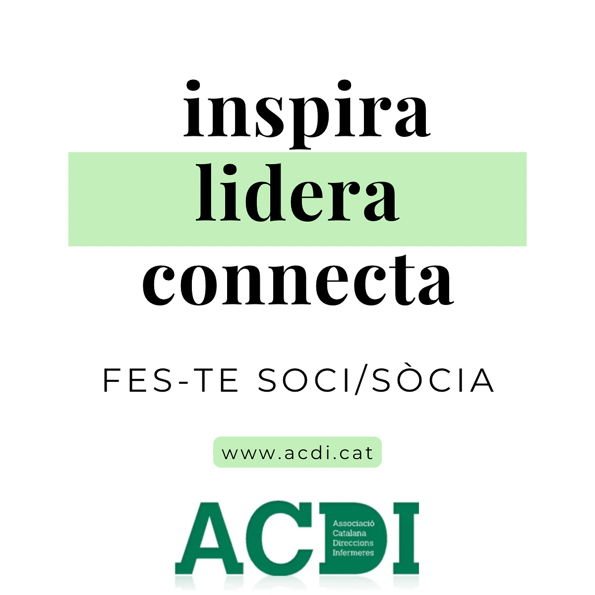 ACDI (@infermeres_acdi) on Twitter photo 🚀 T’apassiona la gestió infermera?
Uneix-te a l’ #ACDI i connecta amb la xarxa de professionals que lideren el canvi a Catalunya 💚
📲 Fes-te soci/a i creix amb nosaltres
👉 acdi.cat
#GestióInfermera #LideratgeInfermer #NetworkingInfermer 🚀 T’apassiona la gestió infermera?
Uneix-te a l’ #ACDI i connecta amb la xarxa de professionals que lideren el canvi a Catalunya 💚
📲 Fes-te soci/a i creix amb nosaltres
👉 acdi.cat
#GestióInfermera #LideratgeInfermer #NetworkingInfermer