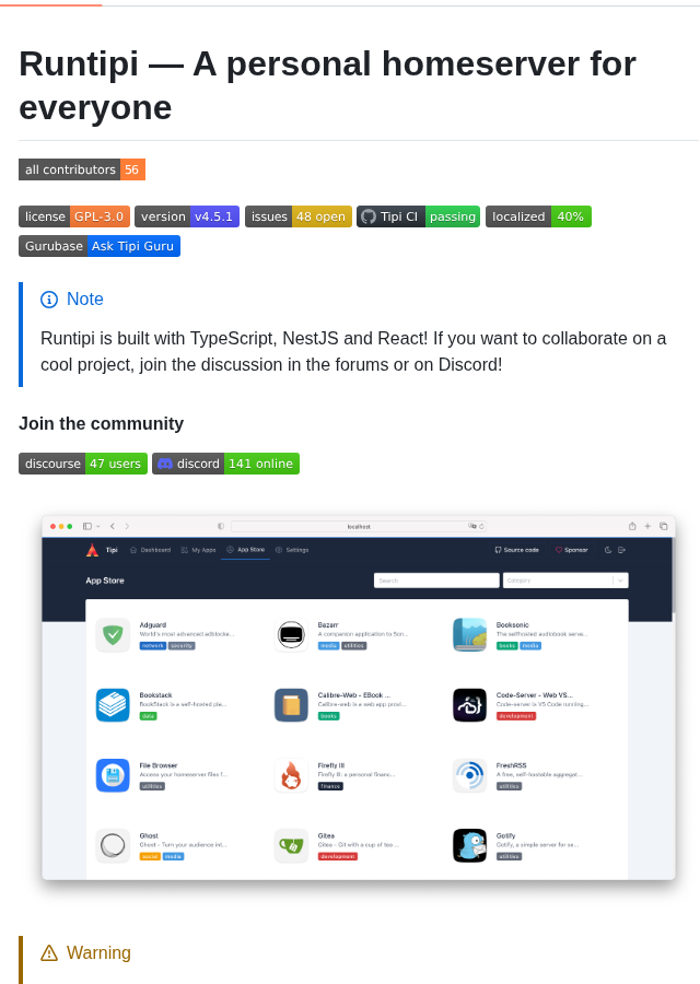 tom_doerr's tweet image. Personal homeserver with an app store for self-hosted services