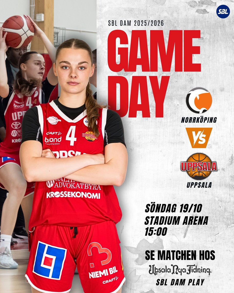 🔥 GAMEDAY - VÄRDEMÄTARE I STADIUM ARENA! 🔥

🏆: SBL dam
🆚: Norrköping Dolphins
🏟: Stadium Arena
🕒: 15:00
📺: UNT-sporten &amp; SBL Dam Play

Heja Uppsala! ❤️

Foto: PEBO-Foto / Dan Pettersson #UppsalaBasket