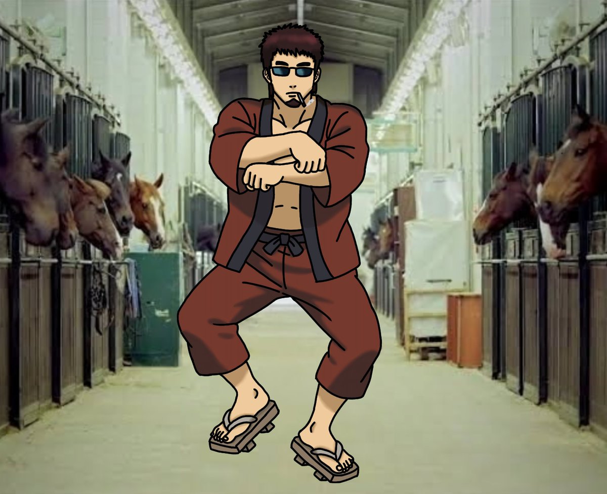 Low effort art of Madao hitting Gangnam Style for memes 🕶️🚬