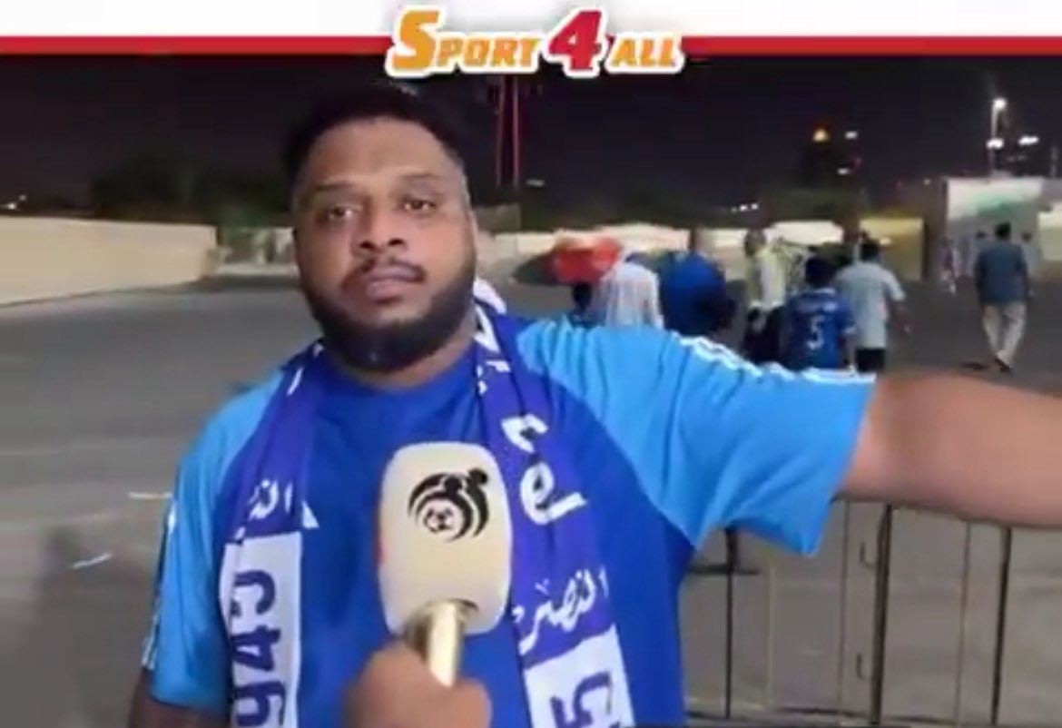 - مشجع نصراوي يتحدّث بحسرة لـ <a href="/Sport_4All/">Sport 4 All News 🇦🇪</a> ||
•• كل شي في نادي النصر  تغير الا احمد شامبيه
•• النادي بكبره تغير ، الشعار تغير ، الادارة تغيرت
•• ومن 2009 احمد شامبيه ما يتغير
•• حرام عندك كل هالحراس و مايلعبون حتى دقيقتين