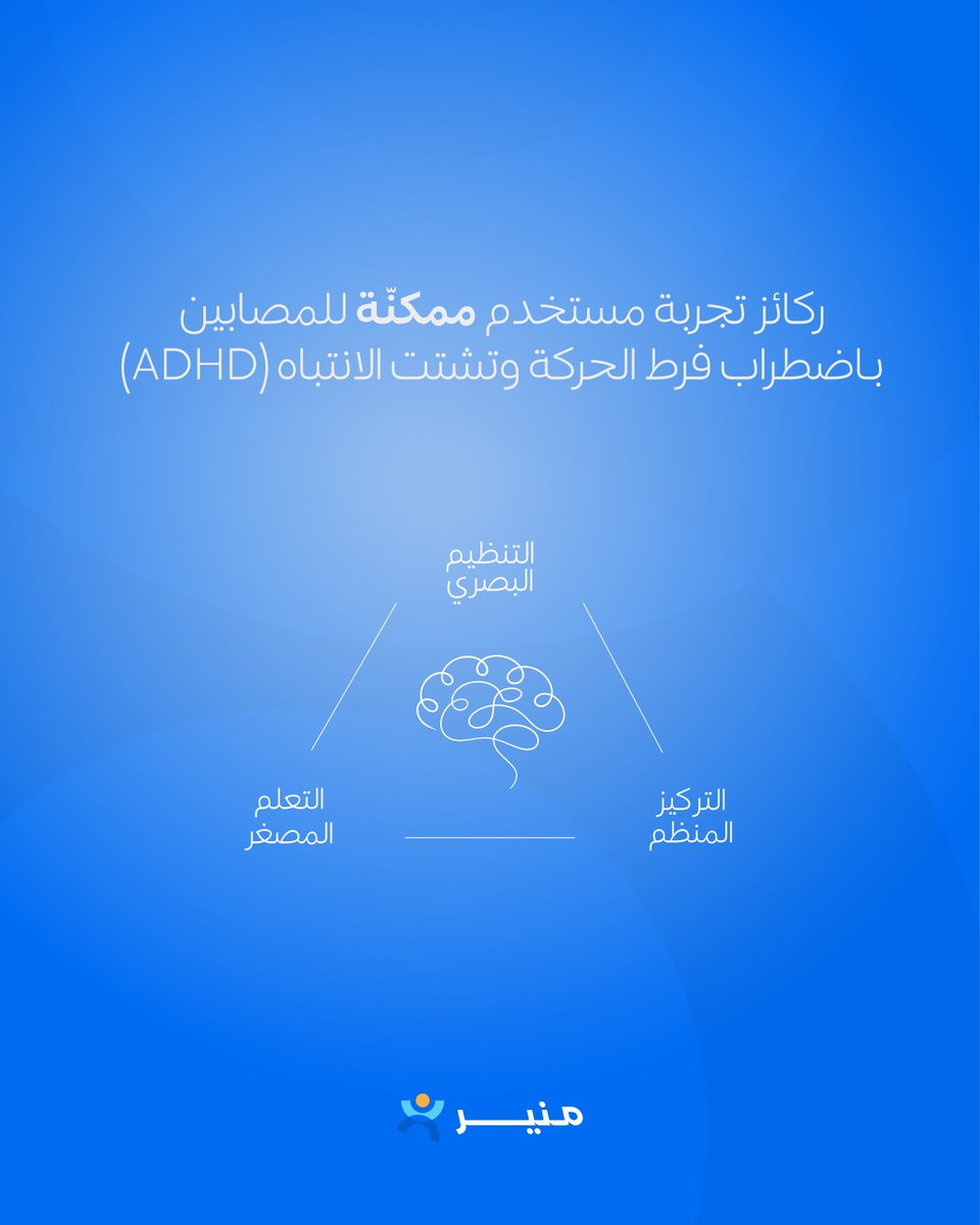 Sharedtechsa's tweet image. في شهر التوعية بـADHD، نفخر في "منير" بتمكين مستخدمينا من خلال أدواتنا الذكية!

1. تنظيم بصري: لجعل التصفح أكثر سهولة.
2. تركيز منظم: للتركيز على المهم.
3. تعلم مصغر: لتقديم المعلومات بسلاسة.

 حول التحدي لميزة! 🚀 #ADHD #منير