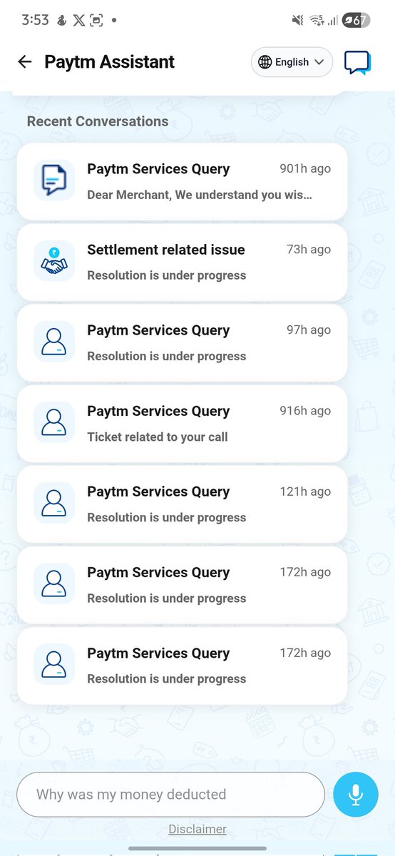 Mohamedsameer_3's tweet photo. @Paytmcare I'm raising my concern from past one month but there is no proper response yet. https://t.co/JzHVLGYEm1